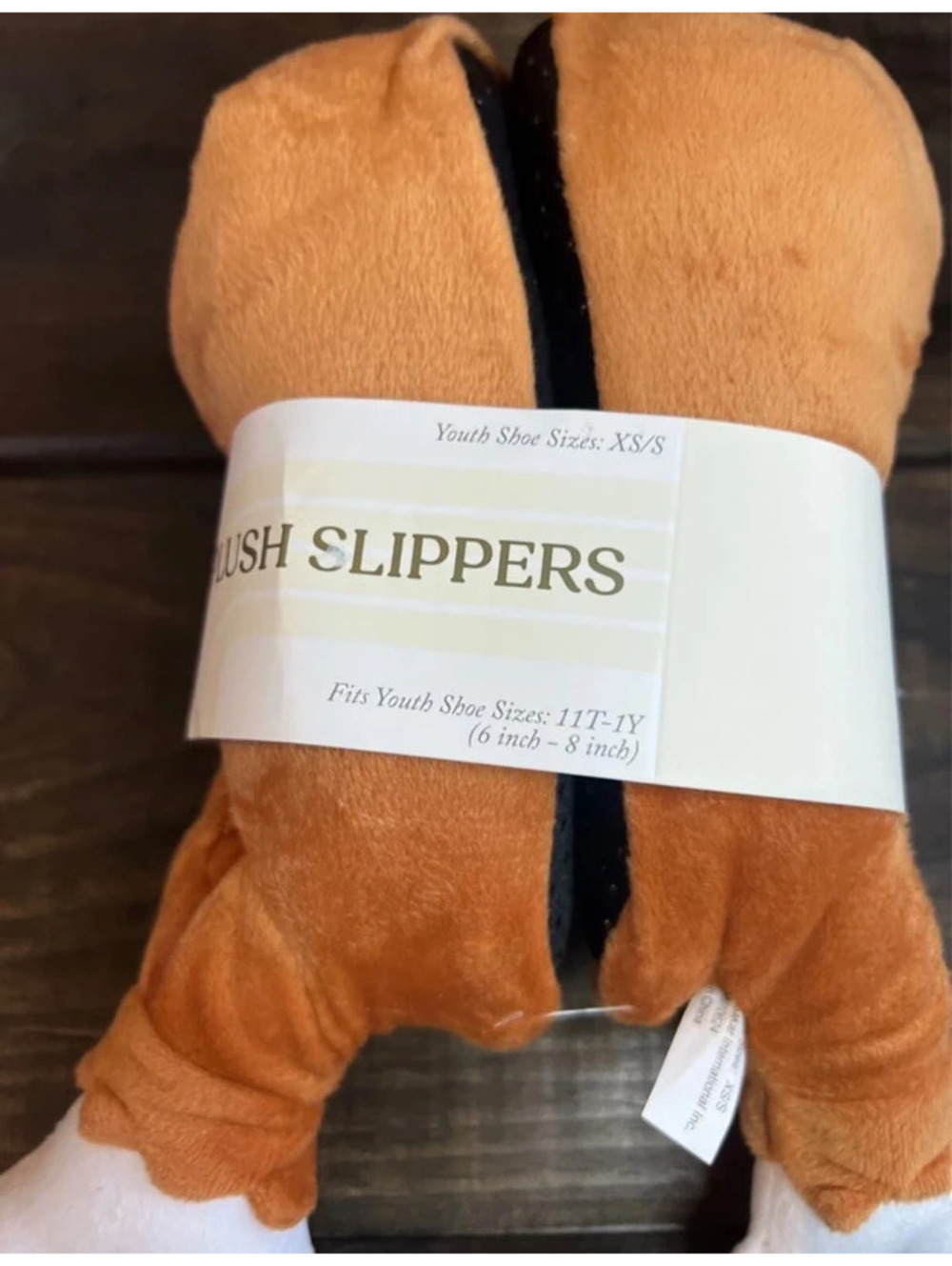 Turkey Leg Drumstick Plush Kids Slippers Sz Xs-S 11T -1 year